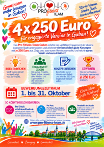 Vereinsförderung Guben 4 mal 250 Euro für euren Verein